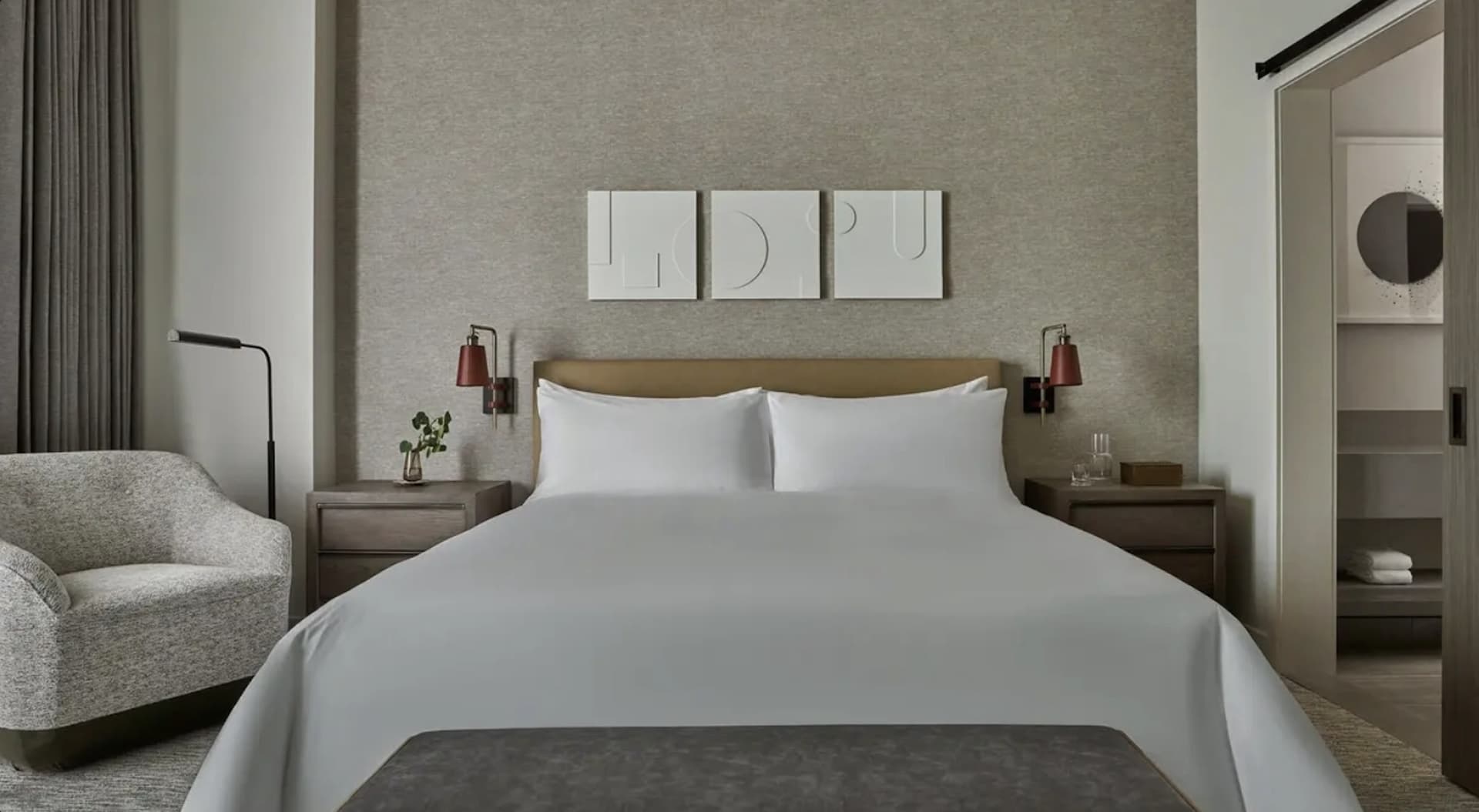 A guest room at The Pendry, Park City